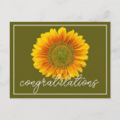 Gefeliciteerd met de groene achtergrond van de Yel Briefkaart (Voorkant)