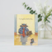 Gefeliciteerd met de grote kaas briefkaart (Staand voorkant)