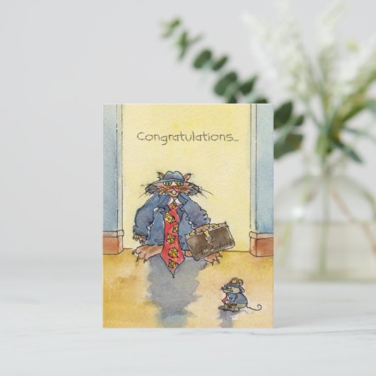 Gefeliciteerd met de grote kaas briefkaart (Staand voorkant)