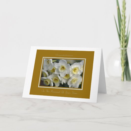 Gefeliciteerd met de hernieuwing van uw geloften kaart (Voorkant)