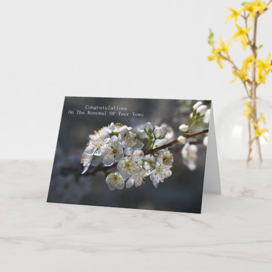 Gefeliciteerd met de hernieuwing van uw geloften kaart (Gele Bloem)