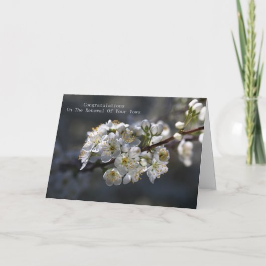 Gefeliciteerd met de hernieuwing van uw geloften kaart (Voorkant)