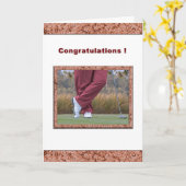 Gefeliciteerd met de hole-in-one voor de golfer kaart (Gele Bloem)