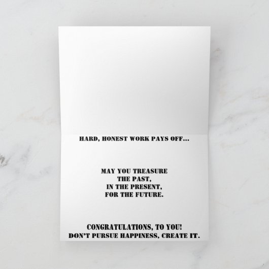 Gefeliciteerd met de Kaart "Material World" (Binnen)