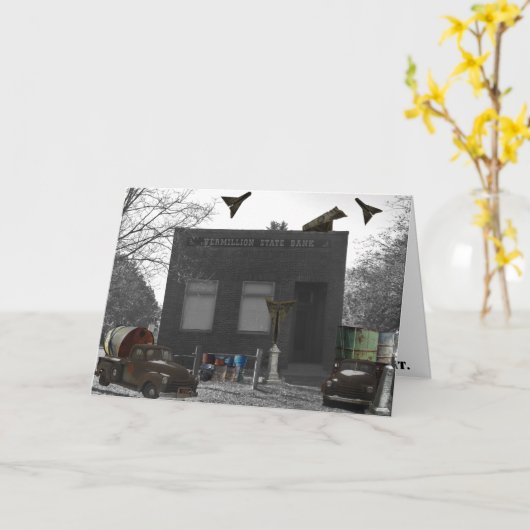 Gefeliciteerd met de Kaart "Material World" (Gele Bloem)