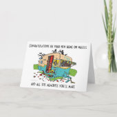 GEFELICITEERD MET DE KAART "UW NIEUWE HUIS OP WIEL (Voorkant)