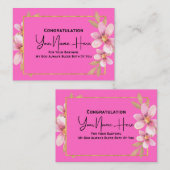 Gefeliciteerd met de kaarten van het baby shower. notitiekaartje (Voorkant / Achterkant)