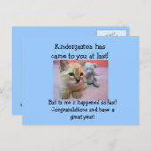 Gefeliciteerd met de kleuterschool. briefkaart (Voorkant / Achterkant)