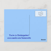 Gefeliciteerd met de kleuterschool. briefkaart (Achterkant)