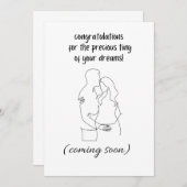 Gefeliciteerd met de komende baby kaart (Voorkant / Achterkant)