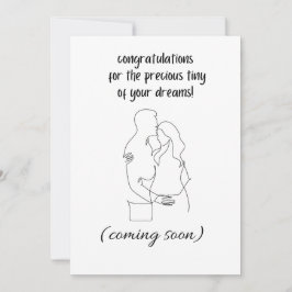 Gefeliciteerd met de komende baby kaart