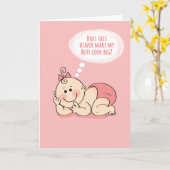 Gefeliciteerd met de komst van Baby Girl Diva Kaart (Gele Bloem)