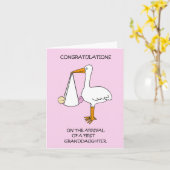 Gefeliciteerd met de komst van eerste kleindochter kaart (Gele Bloem)