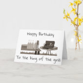 GEFELICITEERD MET "DE KONING VAN DE GRILL" KAART (Gele Bloem)