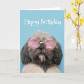 Gefeliciteerd met de legende Fun Dog Kaart (Gele Bloem)