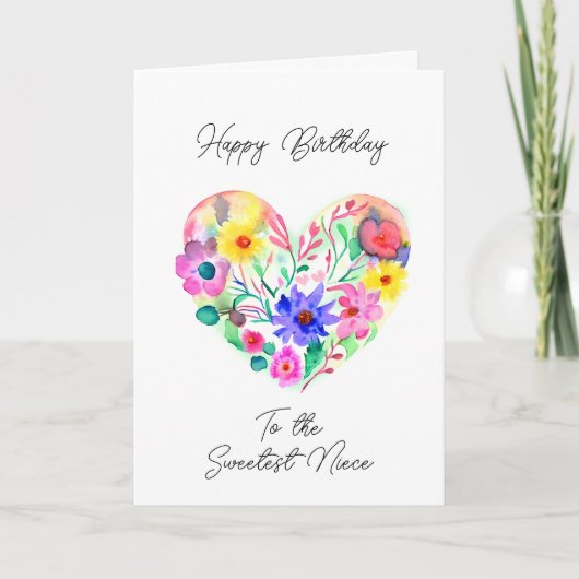 Gefeliciteerd met de liefste nichtje kaart (Voorkant)