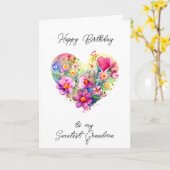 Gefeliciteerd met de liefste oma kaart (Gele Bloem)