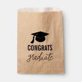 Gefeliciteerd met de moderne Afstuderen typografie Bedankzakje