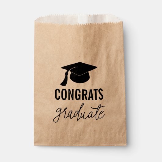 Gefeliciteerd met de moderne Afstuderen typografie Bedankzakje (Voorkant)