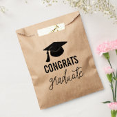 Gefeliciteerd met de moderne Afstuderen typografie Bedankzakje (Gezegeld)