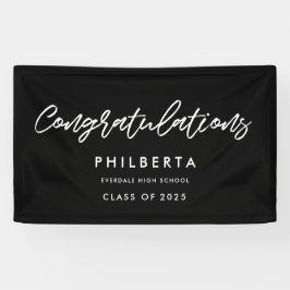 Gefeliciteerd met de moderne Graduation party Spandoek