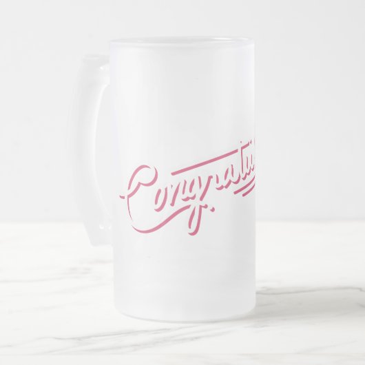 Gefeliciteerd met de Mok van Glass Beer (Voorkant links)