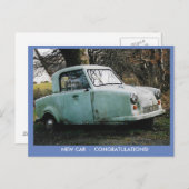 Gefeliciteerd met de nieuwe auto briefkaart (Voorkant / Achterkant)