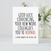 Gefeliciteerd met de nieuwe baan bedankkaart (Staand voorkant)