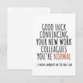 Gefeliciteerd met de nieuwe baan bedankkaart (Voorkant / Achterkant)