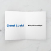 Gefeliciteerd met de nieuwe baan blauw zwart en wi kaart (Binnen)