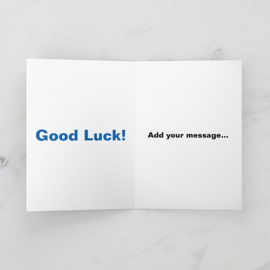 Gefeliciteerd met de nieuwe baan blauw zwart en wi kaart (Binnen)