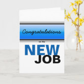 Gefeliciteerd met de nieuwe baan blauw zwart en wi kaart (Gele Bloem)