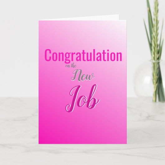 Gefeliciteerd met de nieuwe baan feestdagen kaart (Voorkant)