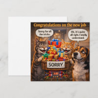 Gefeliciteerd met de nieuwe baan, grappige begroet
