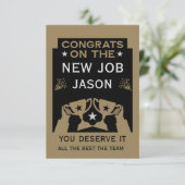 Gefeliciteerd met de nieuwe baan kaart (Staand voorkant)