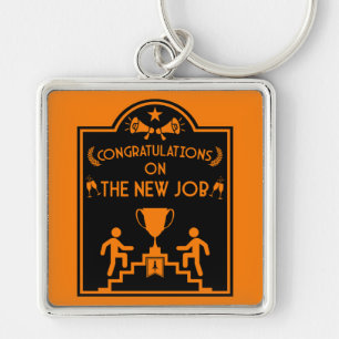Gefeliciteerd met de nieuwe baan sleutelhanger
