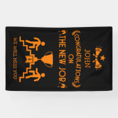 Gefeliciteerd met de nieuwe baan spandoek (Horizontaal)