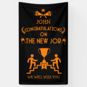 Gefeliciteerd met de nieuwe baan spandoek (Verticaal)