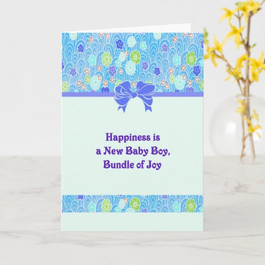 Gefeliciteerd met de nieuwe baby kaart (Gele Bloem)