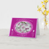 Gefeliciteerd met de nieuwe baby meisje Phlox Kaart (Gele Bloem)