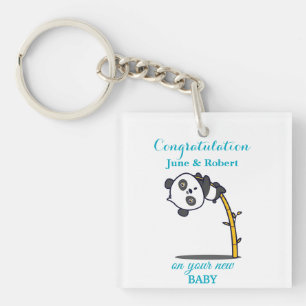 Gefeliciteerd met de nieuwe baby sleutelhanger