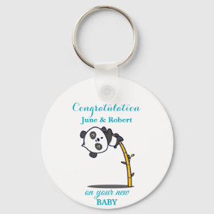 Gefeliciteerd met de nieuwe baby sleutelhanger