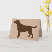 Gefeliciteerd met de nieuwe chocolade labrador ret kaart (Gele Bloem)