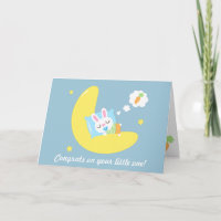 Gefeliciteerd met de nieuwe ouders Baby Konijn in 