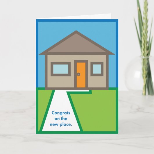 Gefeliciteerd met de nieuwe plek kaart (Voorkant)