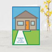 Gefeliciteerd met de nieuwe plek kaart (Gele Bloem)