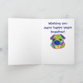 Gefeliciteerd met de nieuwe pug in kleur kaart (Binnen)