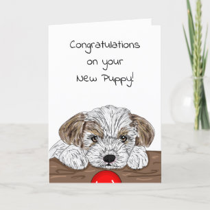 Gefeliciteerd met de Nieuwe Puppy! Kaart