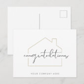 Gefeliciteerd met de nieuwe thuiseigenaar Realty Briefkaart (Voorkant / Achterkant)
