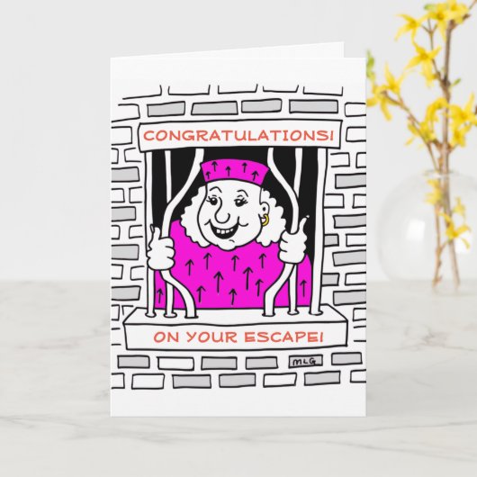 Gefeliciteerd met de ontsnapping uit de vrouw kaart (Gele Bloem)